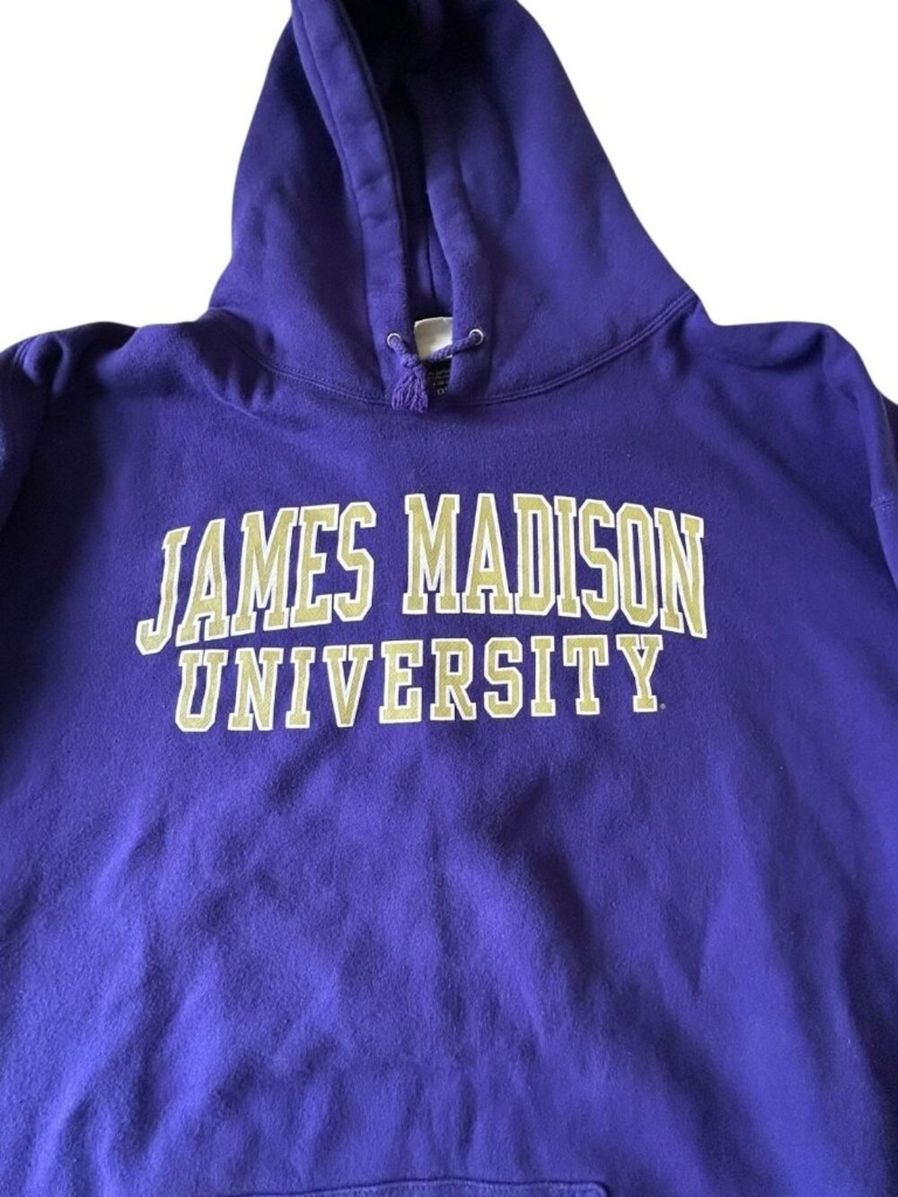 VTG Oarsman JMU Hoodie XXXL James Madison University 913 Purple Yellow Oversized